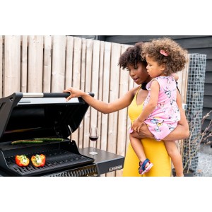 Grill gazowy Napoleon Legend 425 SB z kuchenką boczną, Czarny