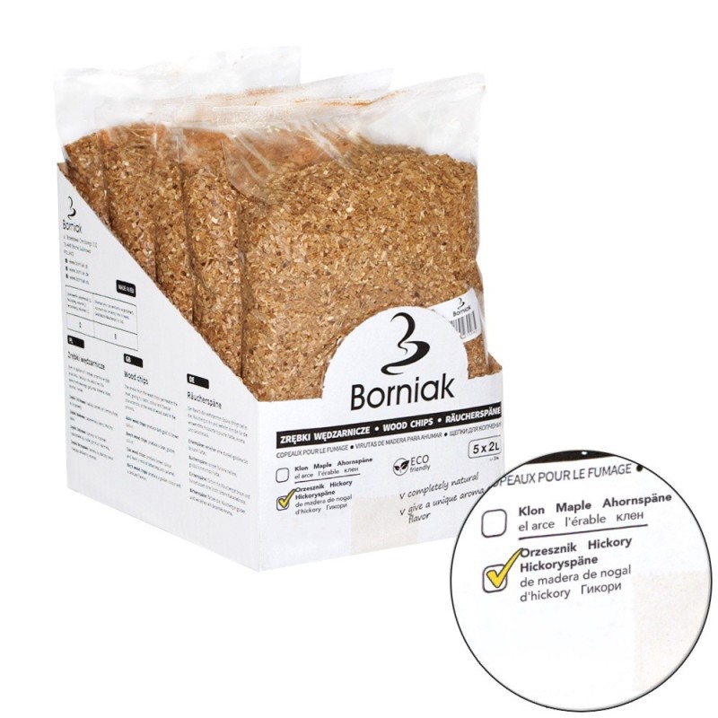Zrębki wędzarnicze Hickory 50L BORNIAK