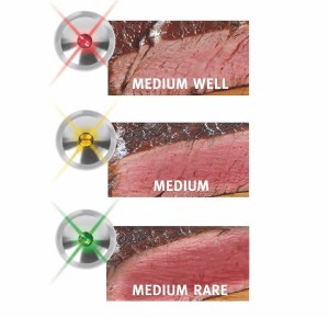 Termometr do steków z 3-kolorową diodą LED STEAKCHAMP