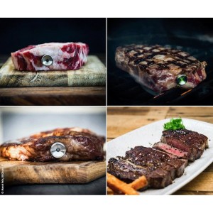 Termometr do steków z 3-kolorową diodą LED STEAKCHAMP