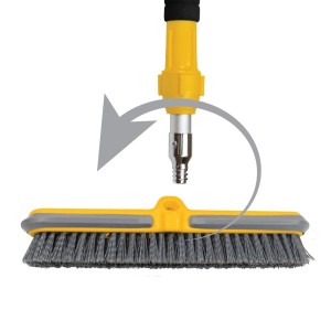 Zestaw 2 szczotek z trzonkiem przepływowym, teleskopowym