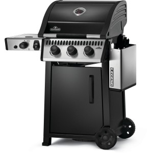 Grill gazowy Napoleon Legend 365 DSIB z palnikiem bocznym Sizzle Zone, Czarny
