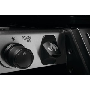 Grill gazowy Napoleon Legend 365 DSIB z palnikiem bocznym Sizzle Zone, Czarny