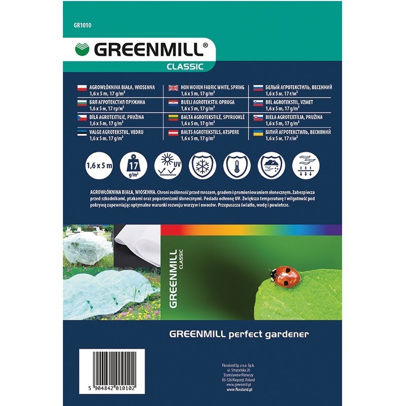 Agrowłóknina 17g/m2 wiosenna 1.6x5m, biała