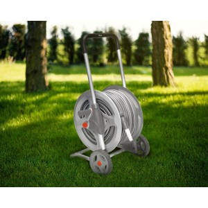 Wózek metalowy SILVER PRO na wąż 1/2" 70m