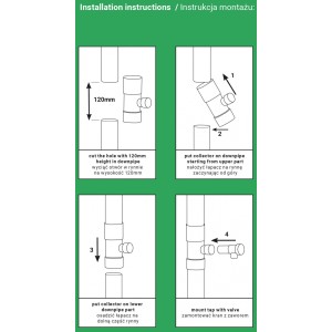 Zbieracz / łapacz wody deszczowej z zaworem - 100mm / 1"- GRAFIT