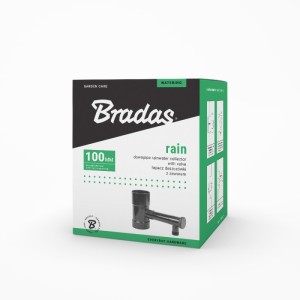 Zbieracz / łapacz wody deszczowej z zaworem - 100mm / 1"- GRAFIT