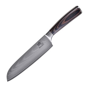 Chairo Shoto + Santoku + Sifu - Zestaw 3 noży ze stali damasceńskiej SHIORI