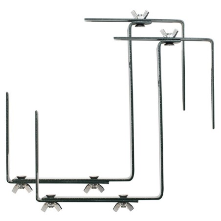 Uchwyty do skrzynek balkonowych, regulowane 2szt. - brąz