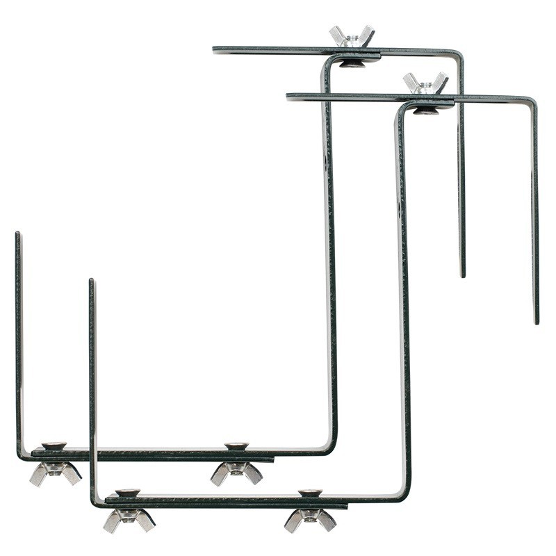 Uchwyty do skrzynek balkonowych, regulowane 2szt. - zieleń