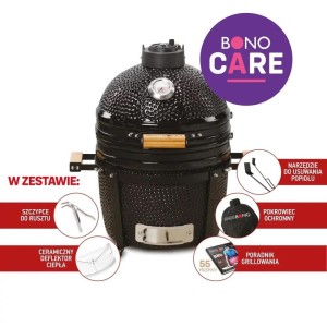 Grill ceramiczny Kamado Bono MINIMO, czarny