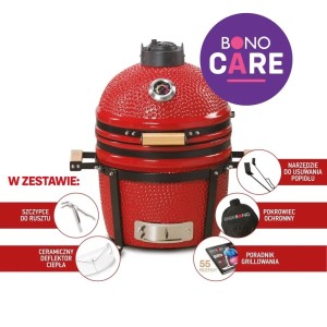 Grill ceramiczny Kamado Bono MINIMO, czerwony