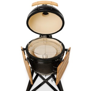 Grill ceramiczny Kamado Bono MEDIA, czarny