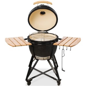 Grill ceramiczny Kamado Bono MEDIA, czarny