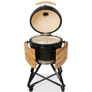 Grill ceramiczny Kamado Bono MEDIA, czarny