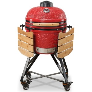 Grill ceramiczny Kamado Bono MEDIA, czerwony