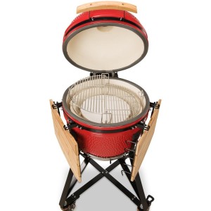 Grill ceramiczny Kamado Bono MEDIA, czerwony