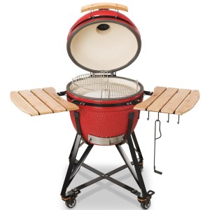 Grill ceramiczny Kamado Bono MEDIA, czerwony