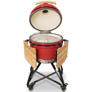 Grill ceramiczny Kamado Bono MEDIA, czerwony