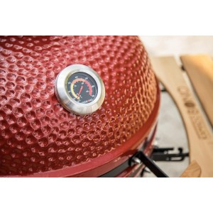 Grill ceramiczny Kamado Bono MEDIA, czerwony