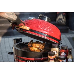 Grill ceramiczny Kamado Bono MEDIA, czerwony