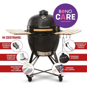 Grill ceramiczny Kamado Bono GRANDE, czarny