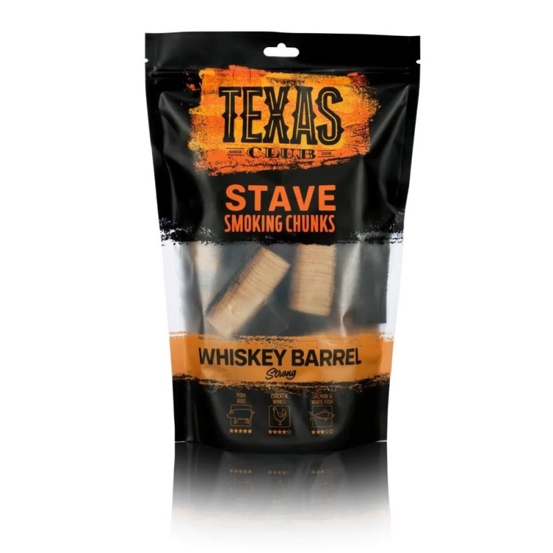 Kawałki do wędzenia z beczki po whiskey 500g TEXAS CLUB