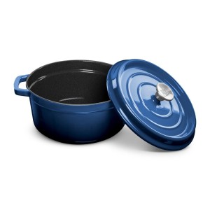 Garnek żeliwny, niebieski 4,7L GRAND FEU