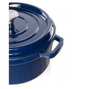 Garnek żeliwny, niebieski 4,7L GRAND FEU