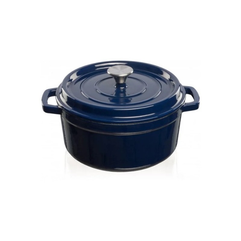 Garnek żeliwny, niebieski 3,5L GRAND FEU