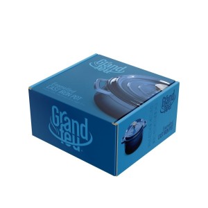 Garnek żeliwny, niebieski 3,5L GRAND FEU