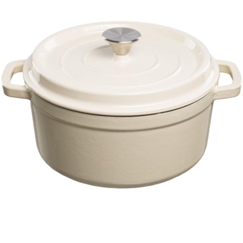 Garnek żeliwny, biały 4,7L GRAND FEU