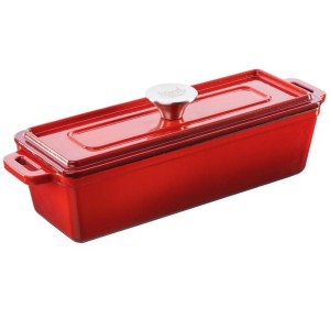 Żeliwne naczynie do pieczenia z pokrywką, czerwone GRAND FEU