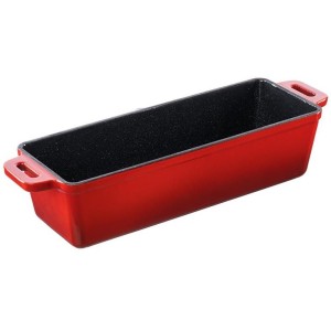 Żeliwne naczynie do pieczenia z pokrywką, czerwone GRAND FEU