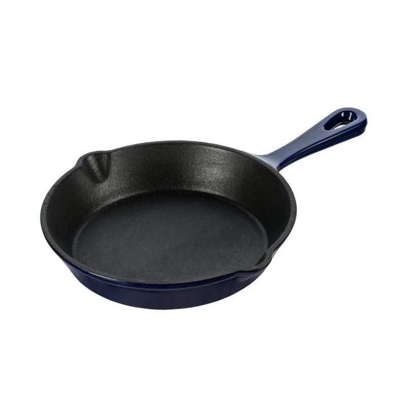 Patelnia żeliwna emaliowana 15,5cm niebieska GRAND FEU