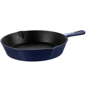 Patelnia żeliwna emaliowana 25cm niebieska GRAND FEU