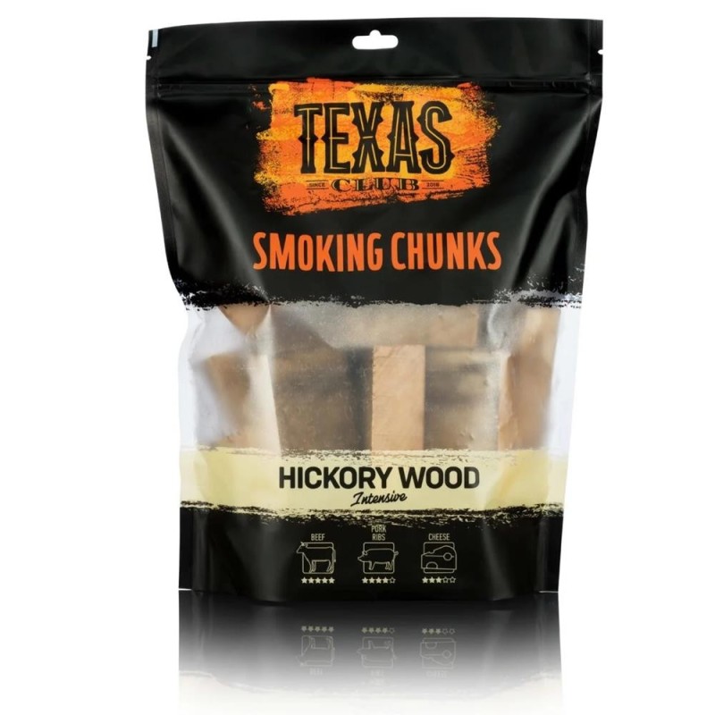 Kawałki do wędzenia z drewna Hickory 1kg TEXAS CLUB