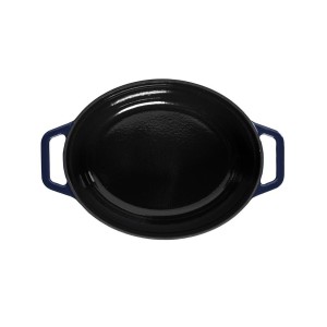 Owalny żeliwny garnek, niebieski 5,6L GRAND FEU