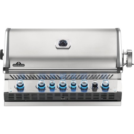 Grill gazowy Napoleon Prestige PRO 665 RB do zabudowy z palnikiem rożna, Stal Szlachetna