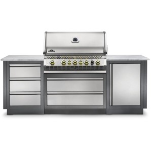 Grill gazowy Napoleon Prestige PRO 665 RB do zabudowy z palnikiem rożna, Stal Szlachetna