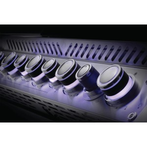 Grill gazowy Napoleon Prestige PRO 500 RB do zabudowy na gaz ziemny z palnikiem rożna, Stal Szlachetna