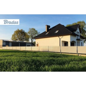 Taśma ogrodzeniowa 450g/m2 - 19cm x 35m - jasnoszara