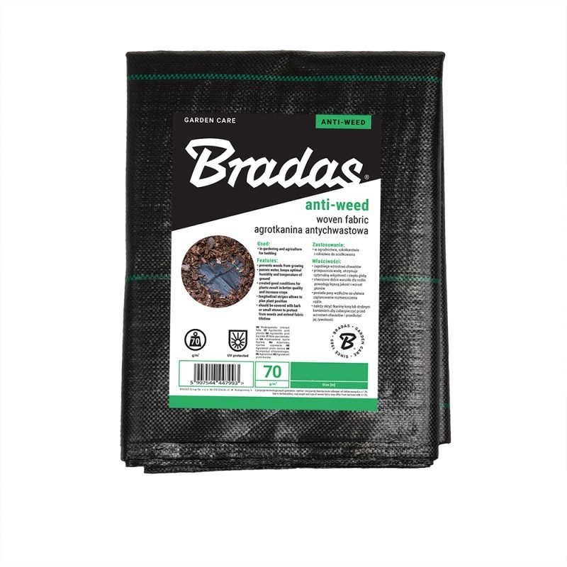Agrotkanina antychwastowa PP, czarna UV, 70g, 2x10m