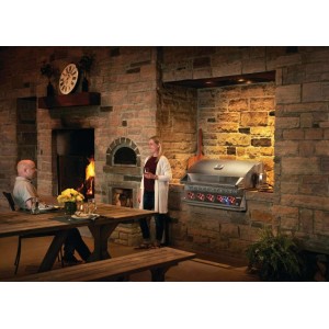 Grill gazowy Napoleon 38-calowy seria 700 RB do zabudowy z palnikiem rożna, Stal Szlachetna