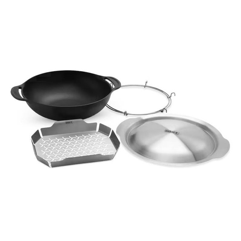 Wok i koszyk do gotowania na parze WEBER CRAFTED