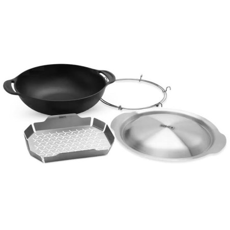 Wok i koszyk do gotowania na parze WEBER CRAFTED