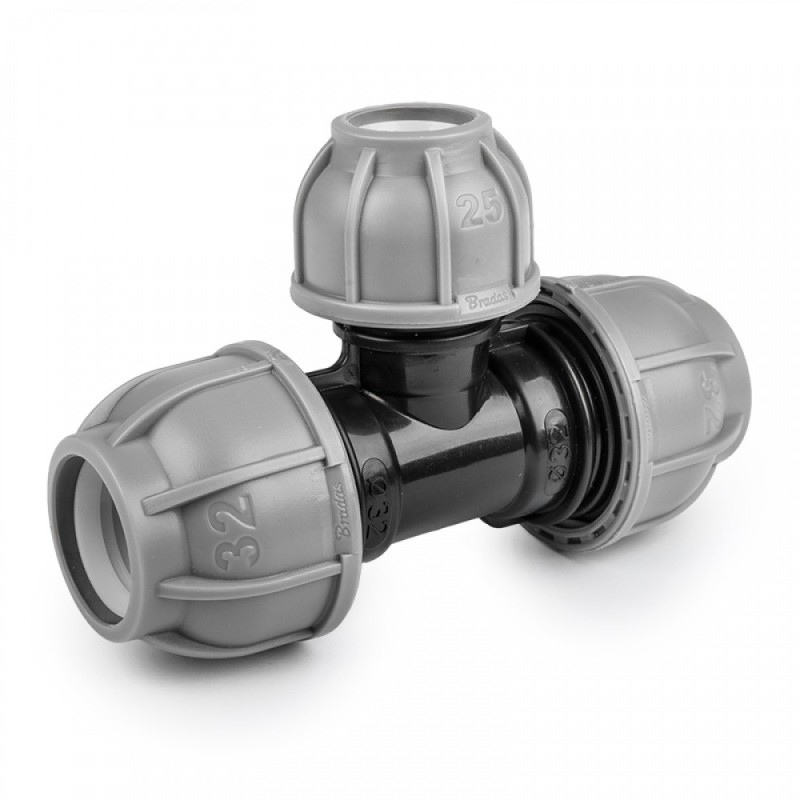 PN10 Trójnik do rur PE 25 / 20 / 25 mm