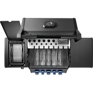 Grill gazowy Napoleon Phantom Rogue PRO-S 425 RSIB z palnikiem rożna i palnikiem bocznym Sizzle Zone, Czarny Mat