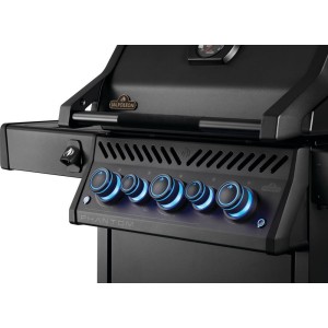 Grill gazowy Napoleon Phantom Rogue PRO-S 425 RSIB z palnikiem rożna i palnikiem bocznym Sizzle Zone, Czarny Mat