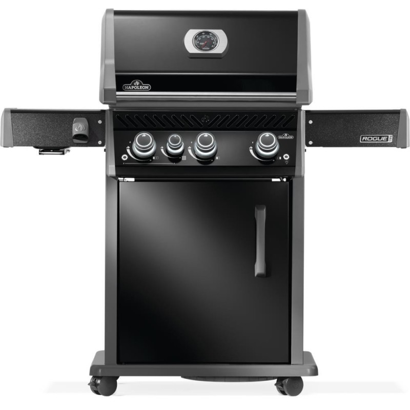Grill gazowy Napoleon Rogue PRO 425 SIB z palnikiem bocznym Sizzle Zone, Czarny